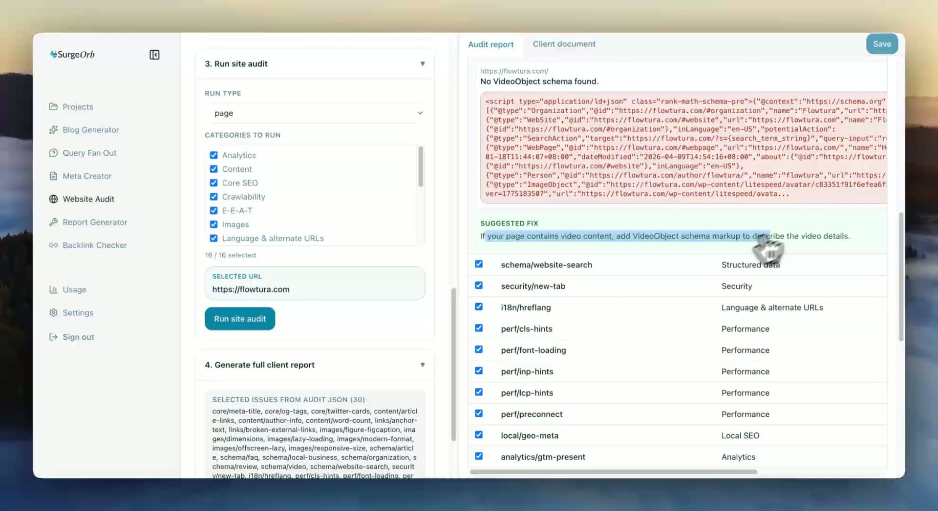 Check On Page SEO Factors Across Your Entire Website